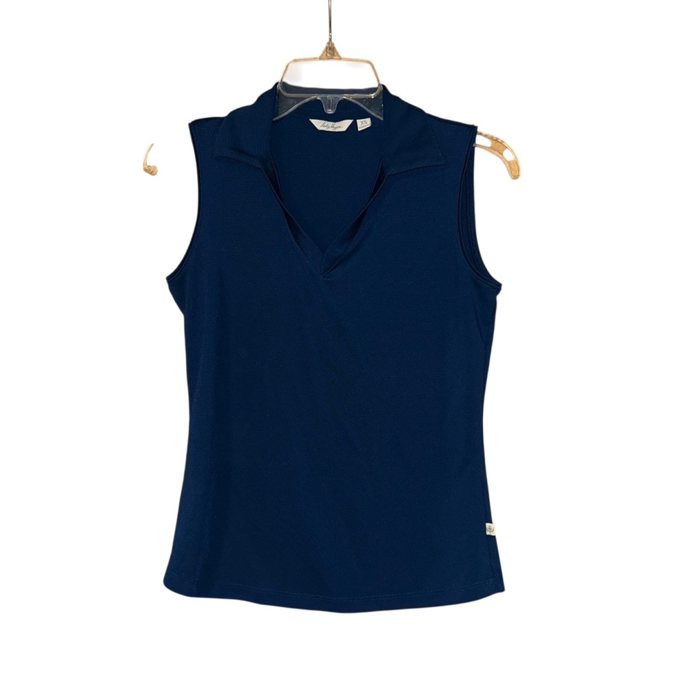 Lady Hagen Sleeveless Polo Shirt Golf Tennis Prep Navy Blue Women's Size XS